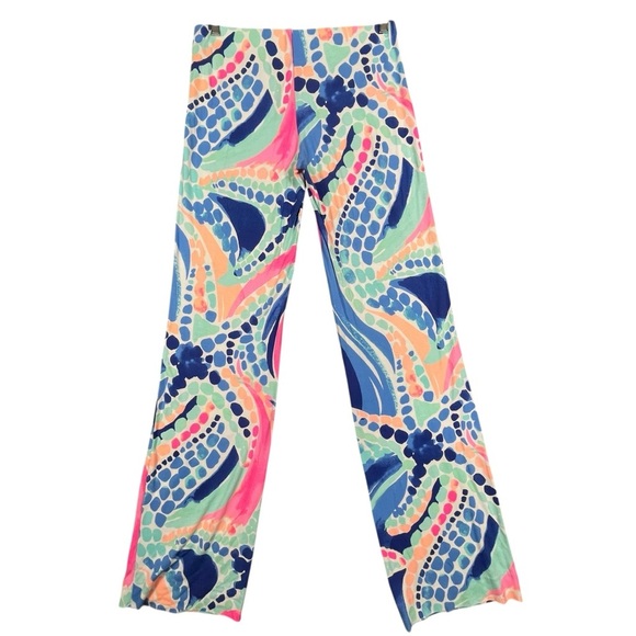Lilly Pulitzer Georgia May Palazzo Chic Coastal Vacation Preppy Fun Pants - Sz M - Picture 1 of 12
